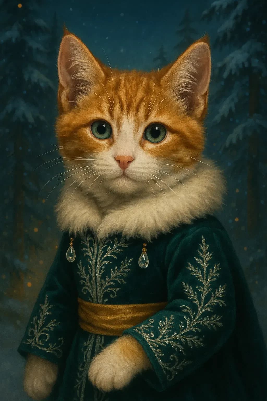 Frosted Evergreen - Pet Portrait Theme